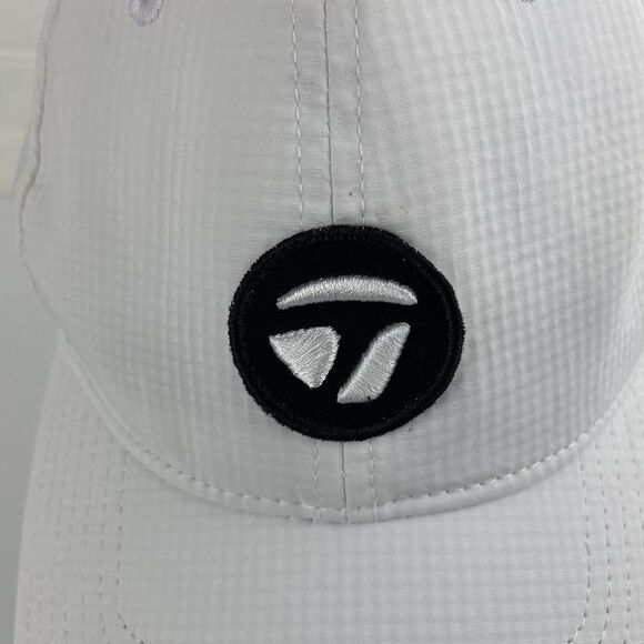 TaylorMade Radar Semi-Structured Strapback Hat White Black 3D Embroidered Logo - Picture 5 of 9